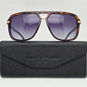 Prive Revaux The Bruce Tortoise Frame Polarized Grey Lens Aviator Sunglasses